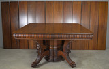 SOLD Antique Lion Head Claw Foot Banquet Table by R.J. Horner – 12 Leaves