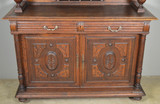 SOLD Antique Outstanding Carved Scenic Oak Sideboard