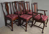 SOLD Antique Set of 6 Mahogany Ball and Claw Dining Chairs