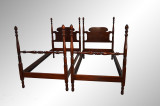 SOLD Pair of Tall Twin Poster Beds