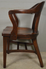 SOLD Antique Mahogany Lawyers / Bankers Arm Chair