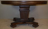 SOLD Antique Oak Carved Dining Room Table
