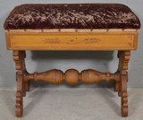 SOLD Antique Victorian Carved Hassock / Bench Flip Seat