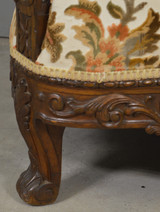 SOLD Antique French Victorian Heavily Carved Walnut Parlor Set