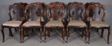 SOLD Antique Set of 10 Period Flame Mahogany Empire Dining Chairs