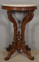 SOLD Antique Victorian Round Marble Top Stand