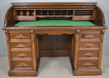 SOLD Antique Victorian Walnut Roll Top Desk
