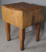 SOLD Antique Primitive Country Butcher Block – Cool Look