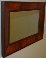 SOLD Antique Flame Mahogany Empire Period Ogee Mirror