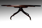 SOLD Spider Base Mahogany Dining table By Drexel w/2 leaves