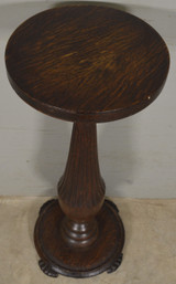 SOLD Antique Oak Claw Foot Plant Trophy Stand