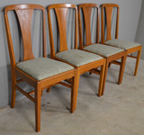 SOLD Antique Set of 4 Oak Dining Chairs