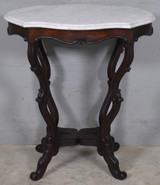 SOLD Antique Victorian Shapely Marble Top Parlor Stand