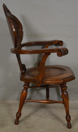 SOLD Antique Carved Mahogany Portrait Chair
