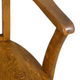 SOLD Antique Lawyers Bankers Pair of Solid Oak Armchairs – 1930s, Refinished