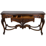 SOLD Antique Carved Walnut Hall Entrance Table with Flip Top French Victorian,