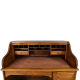 SOLD Antique Victorian Cherry Roll Top Desk by Derby – S Roll, 1890s, Original