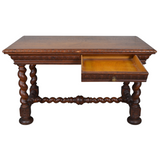SOLD Antique Oak Barley Twist Partner’s Desk