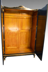 SOLD Black Decorated Chinese Wardrobe