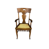 Set of 7 Antique Oak Dining Chairs – Pressed Cane, 1890s #22498