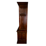 Raised Panel Step Back Oak Cupboard, Tiger Sawn Oak, 1890s #22473