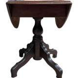 Victorian Walnut Drop Leaf Table with Urn Pedestal –1890s #22517