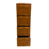 Antique Victorian Oak Four Drawer File Cabinet – Goldsmith Bros, New York #22549