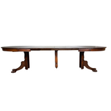 Antique Mahogany Claw Foot Banquet Dining Table – 6 Leaves #22559