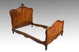 SOLD Antique French Cherry Carved Bed