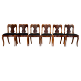 SOLD Set of 6 Antique Period Empire Dining Chairs – Flame Mahogany – c.1860s