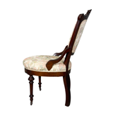Set of 3 Victorian Burl Walnut Upholstered Chairs - c.1880s #22597