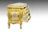 SOLD French Style Hand Decorated Bombay Carved Chest