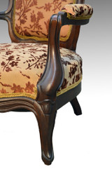 SOLD Civil War Era Victorian Pierce Carved Gentleman's Arm Chair