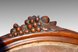 SOLD Victorian Cameo Back Grape Carved Sofa- Civil War