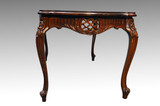SOLD Vintage French Carved Floral Inlaid Coffee Table