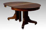 SOLD Antique Round Oak Dining Table with Split Base