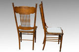 SOLD Antique Set of 4 Larkin #1 Press Back Chairs