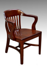 SOLD Vintage Set of 4 Mahogany Lawyer Office Arm Desk Chairs