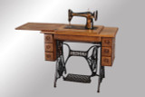 SOLD  Singer Six Drawer Carved Refinished Sewing Machine