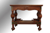 SOLD Antique Oak Carved Lamp Table