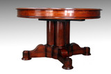 SOLD Antique Victorian Round 48” Split Pedestal Dining Table
