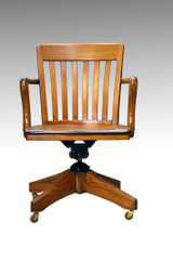 SOLD Oak Lawyers Office Desk Chair