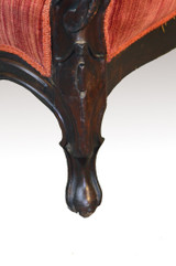 SOLD  Victorian Civil War Era Carved Sofa