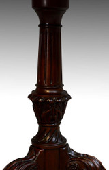 SOLD Mahogany Pie Crust Ball and Claw Lamp table