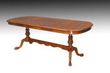 SOLD Burl Walnut Carved Hallway Table – Dining Table