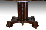 SOLD Round Mahogany Split Pedestal Empire Dining Banquet Table - 6 Leaves