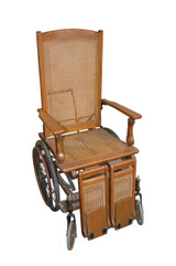 SOLD Very Rare Victorian Oak Wheel Chair Wheelchair - Made by Sargent Company of New York