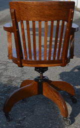 SOLD  Oak Lawyers Swivel Tilting Bankers Chair