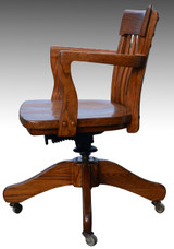 SOLD Oak Lawyers Swivel Office Chair