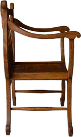 SOLD Oak Carved Unusual Lyre Back Music Chair